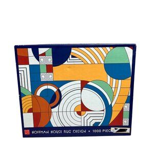 Frank Lloyd Wright Hoffman House Rug Design Puzzle 1000 Piece Complete Box 2015